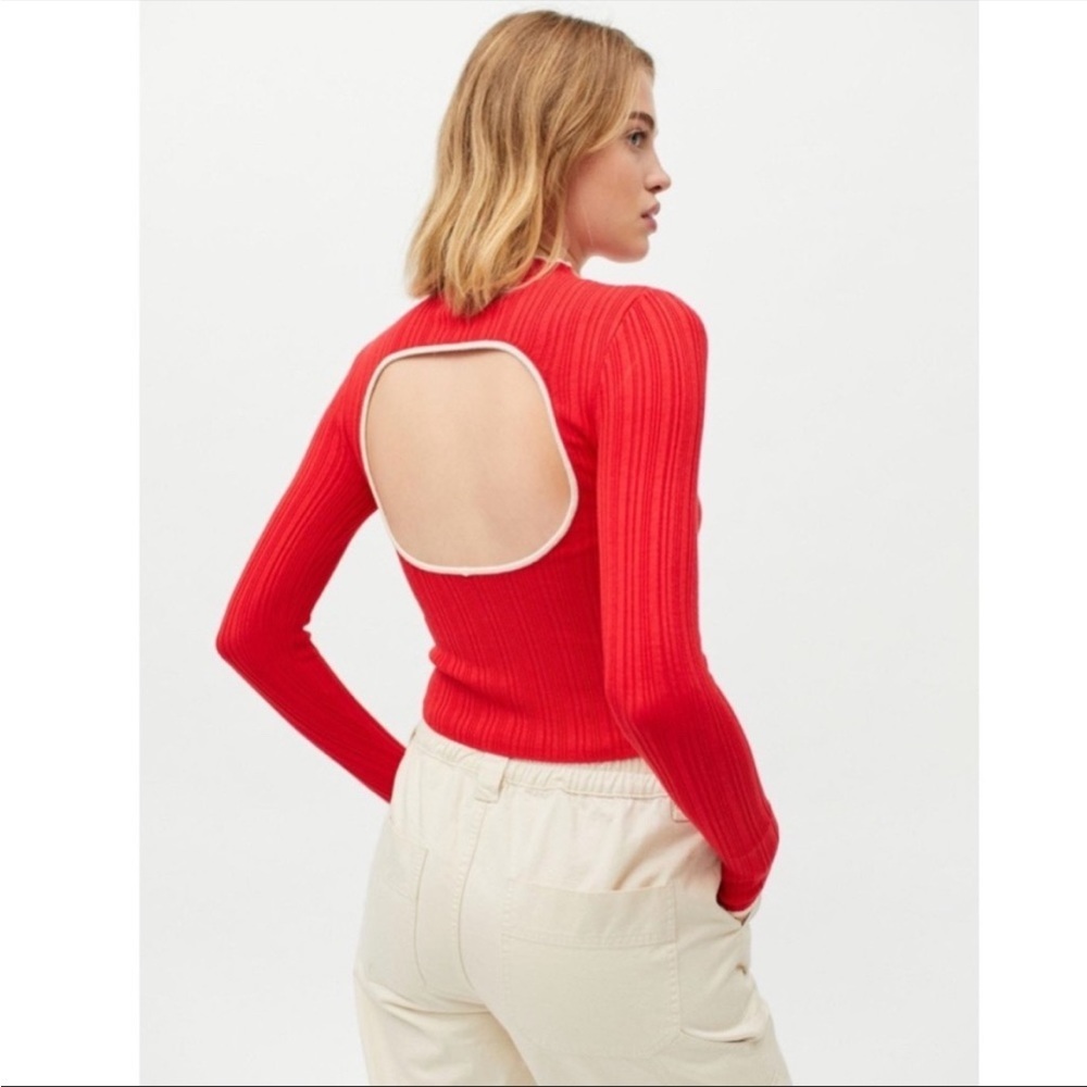 NWT Urban Outfitters BDG Kiara Open-Back Sweater Top Size M